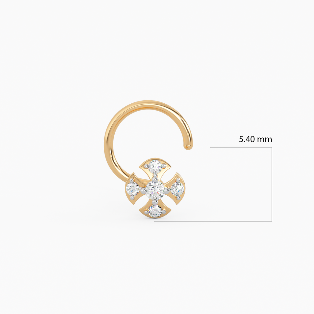 Essence of Grandeur Gold and Diamond Nosepin