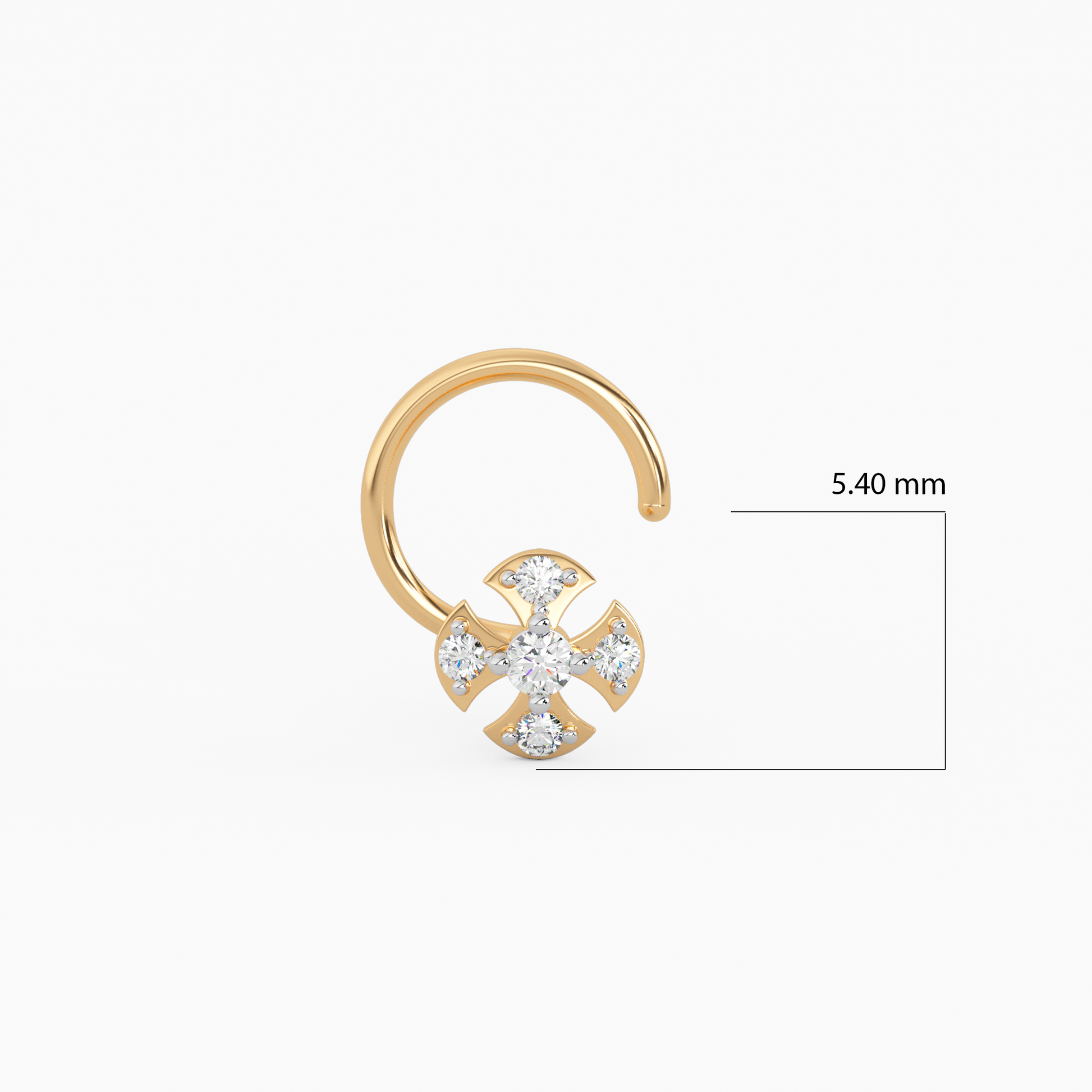 Essence of Grandeur Gold and Diamond Nosepin