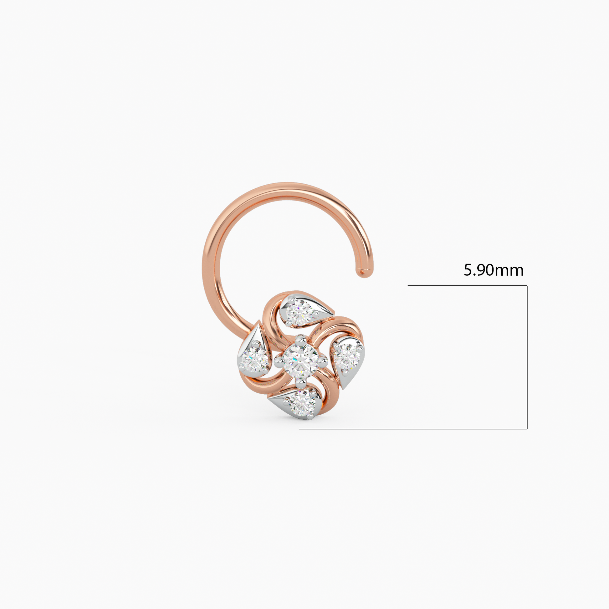 Essence of Grandeur Gold and Diamond Nosepin