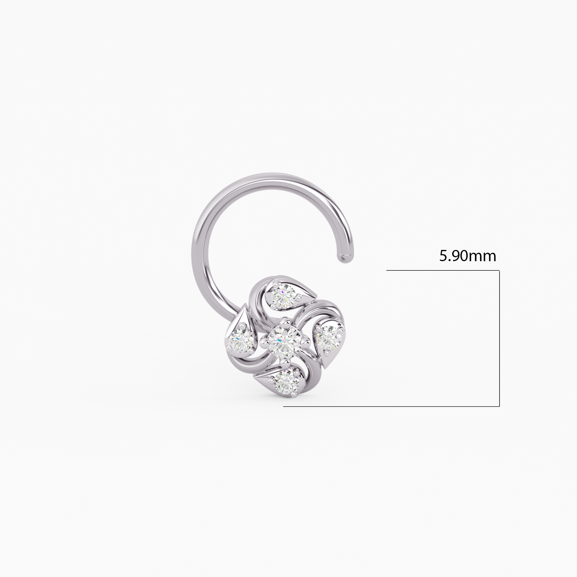 Essence of Grandeur Gold and Diamond Nosepin