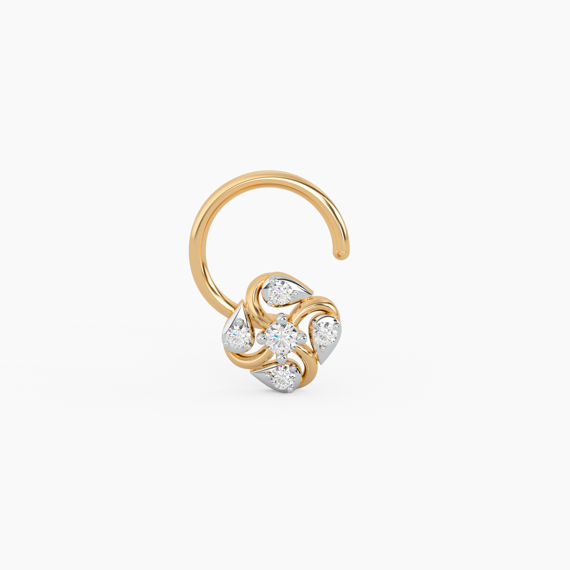 Essence of Grandeur Gold and Diamond Nosepin