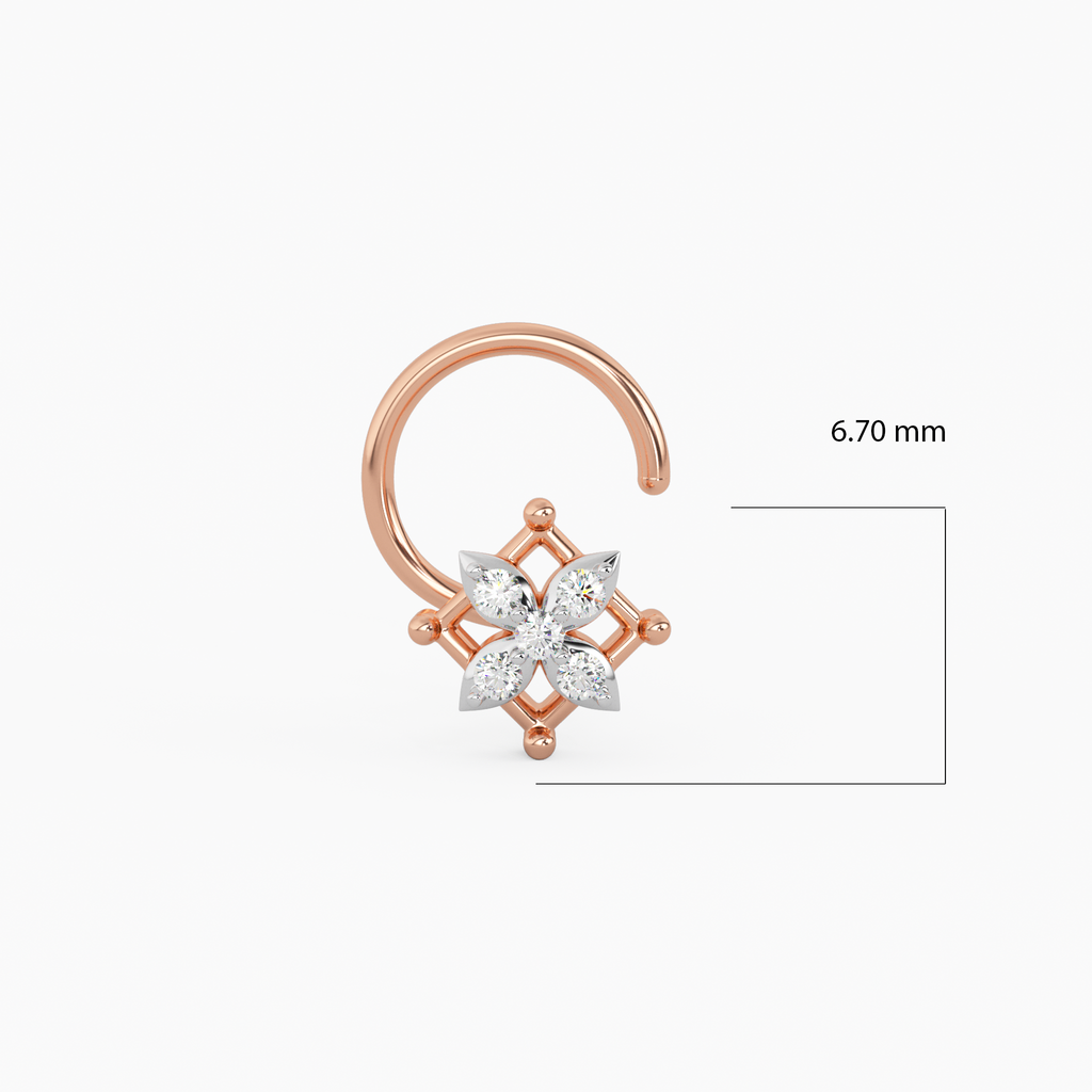 Ratnadeepeeka Gold and Diamond Nosepin