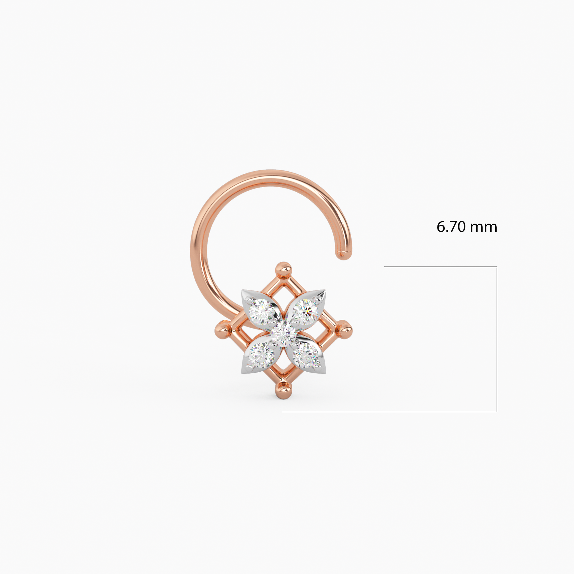 Ratnadeepeeka Gold and Diamond Nosepin