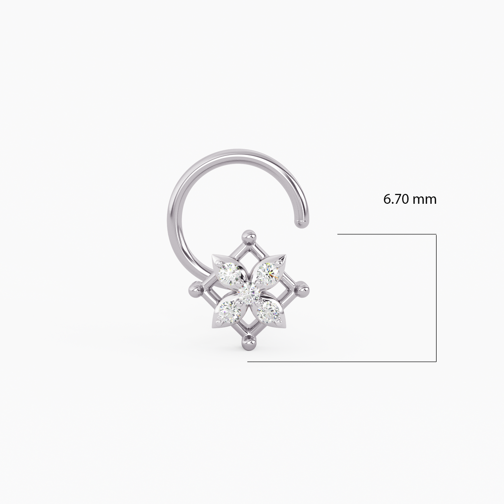 Ratnadeepeeka Gold and Diamond Nosepin