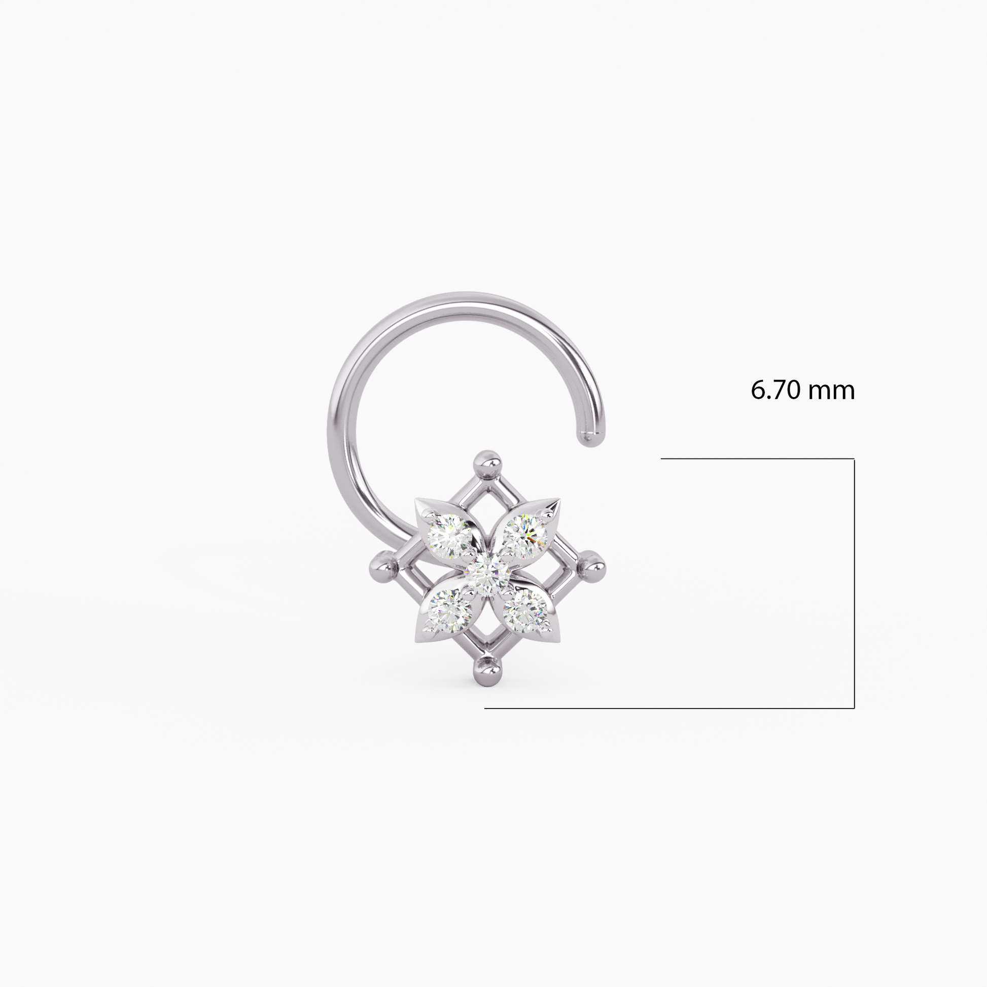 Ratnadeepeeka Gold and Diamond Nosepin