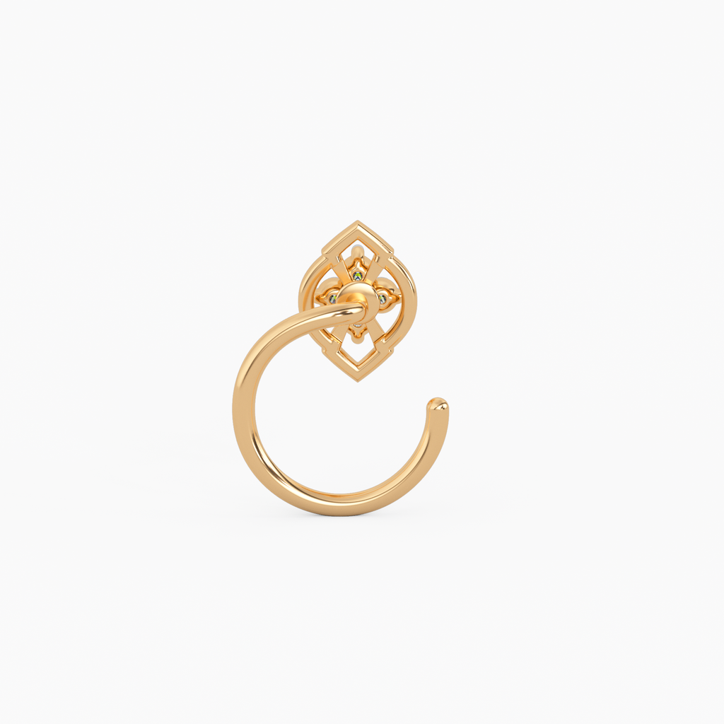 Celestial Spark Gold and Diamond Nosepin