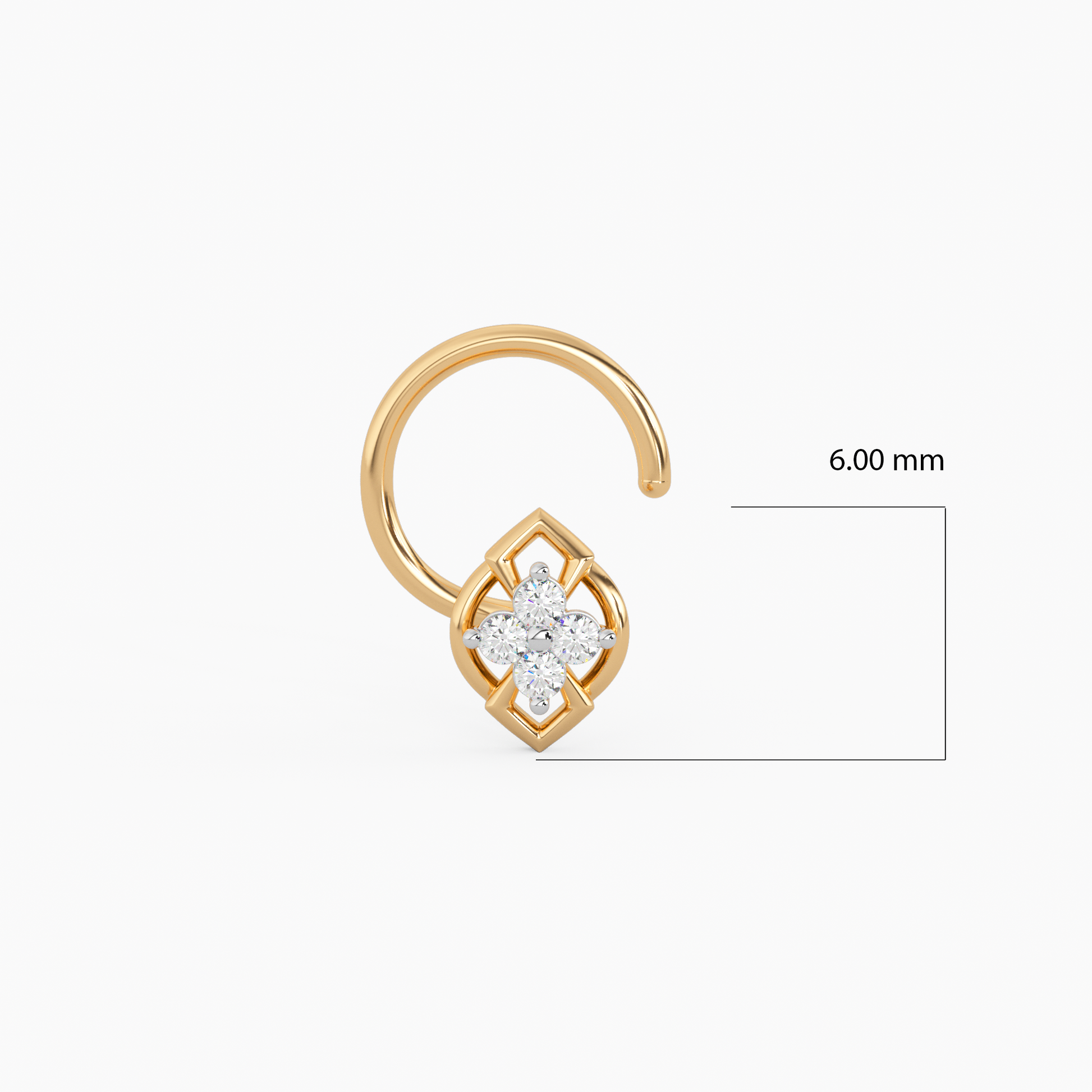 Celestial Spark Gold and Diamond Nosepin