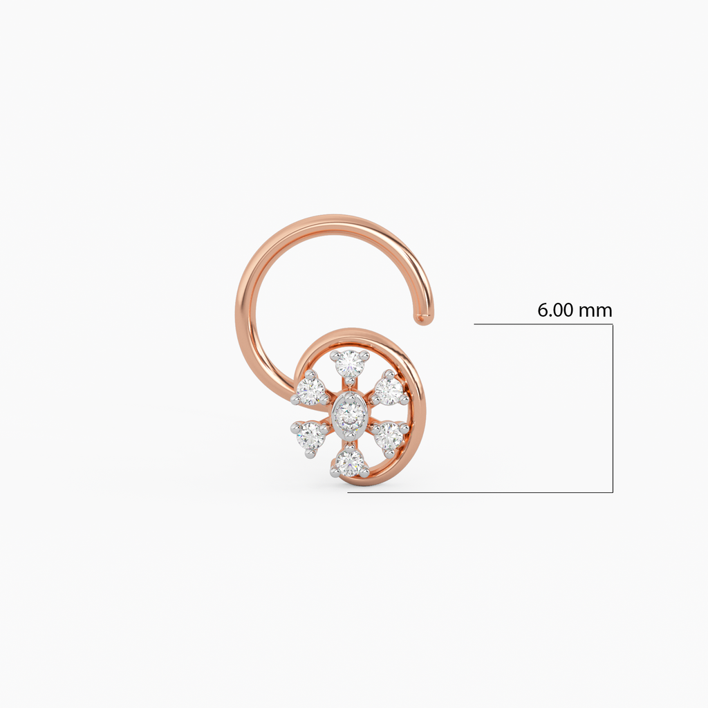 Kalmakshee Gold and Diamond Nosepin