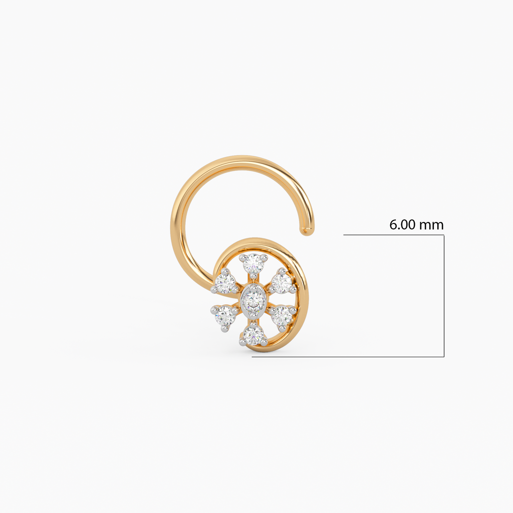 Kalmakshee Gold and Diamond Nosepin