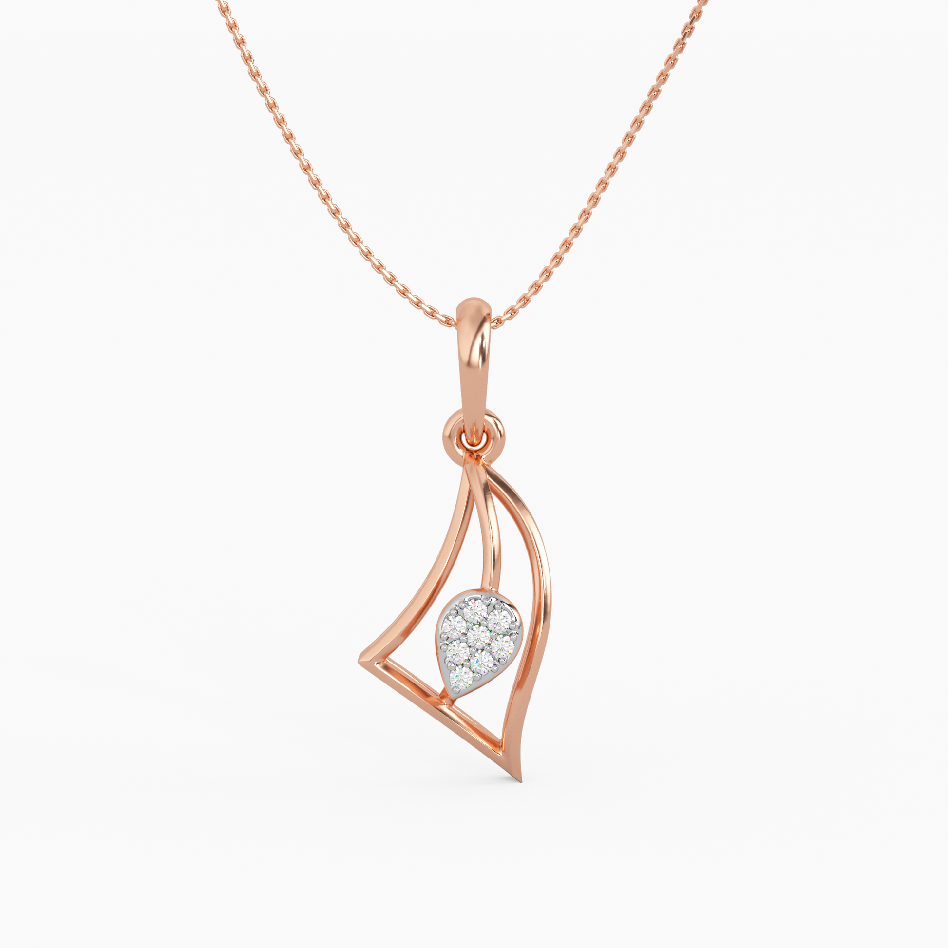 Panache and Poise Gold and Diamond Pendant