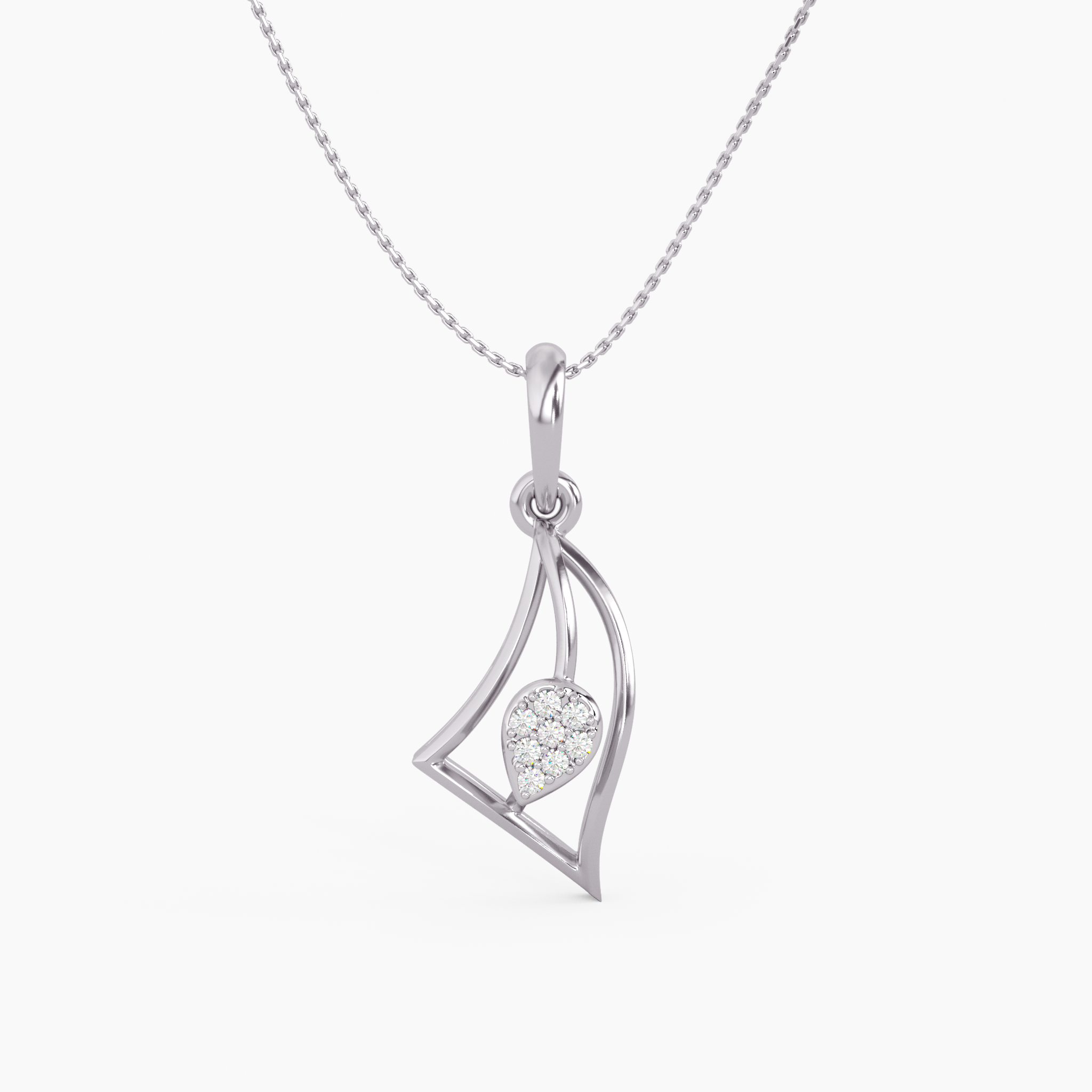 Panache and Poise Gold and Diamond Pendant