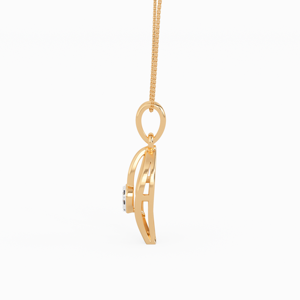 Panache and Poise Gold and Diamond Pendant