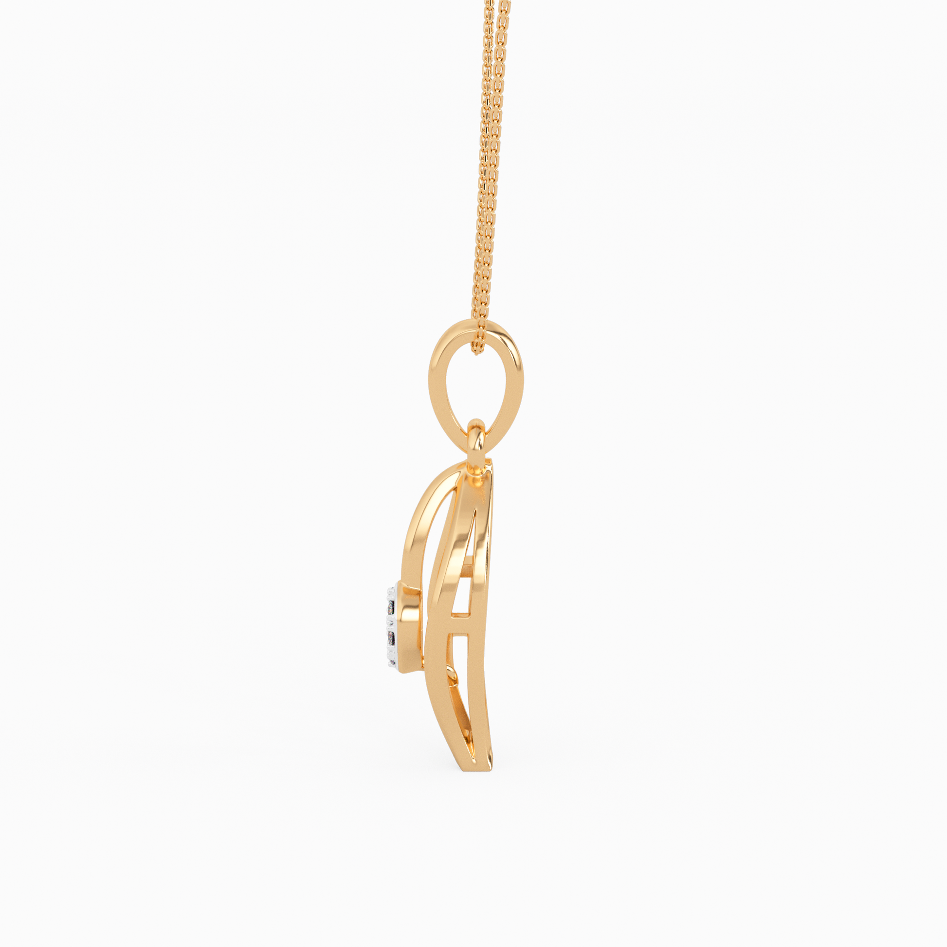 Panache and Poise Gold and Diamond Pendant