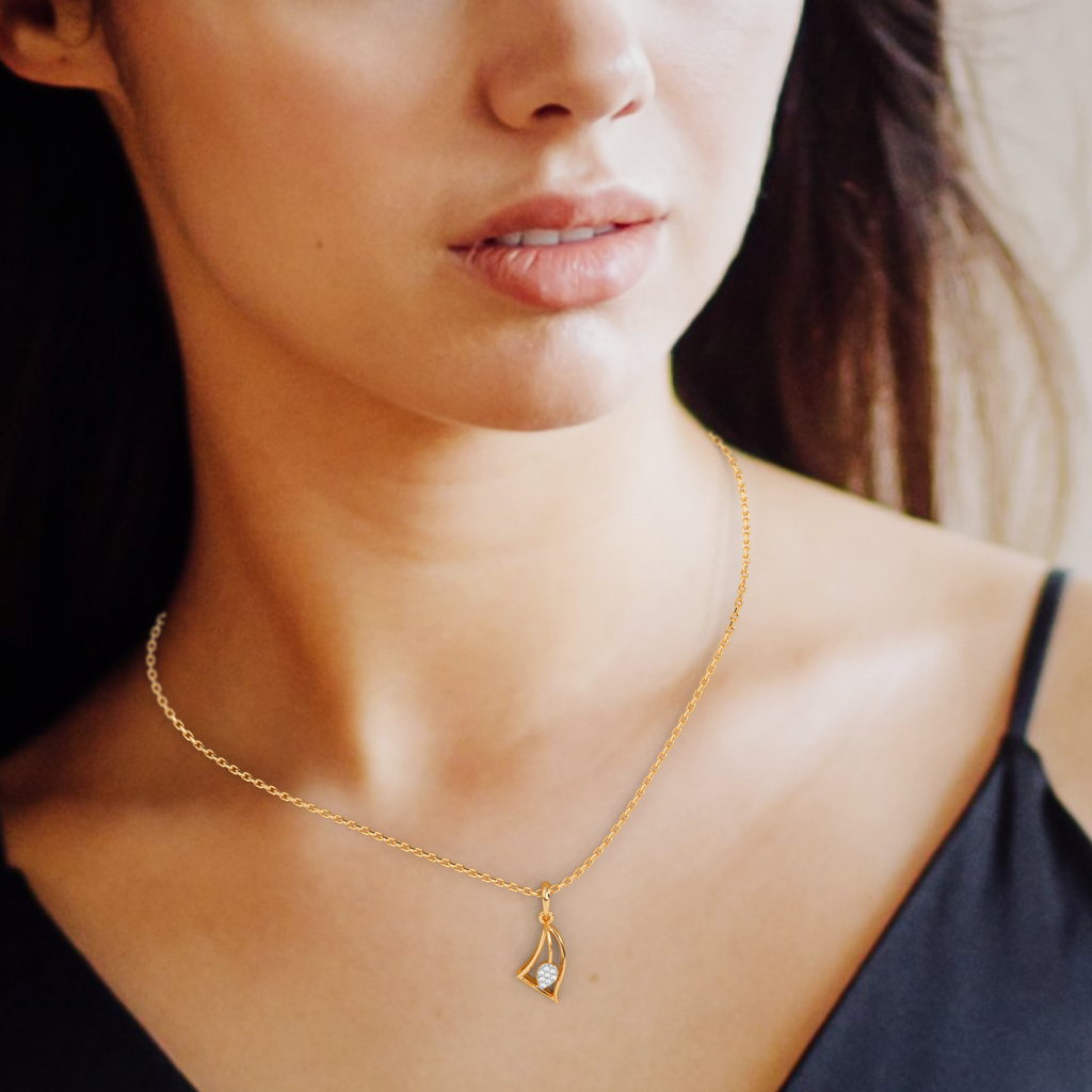 Panache and Poise Gold and Diamond Pendant