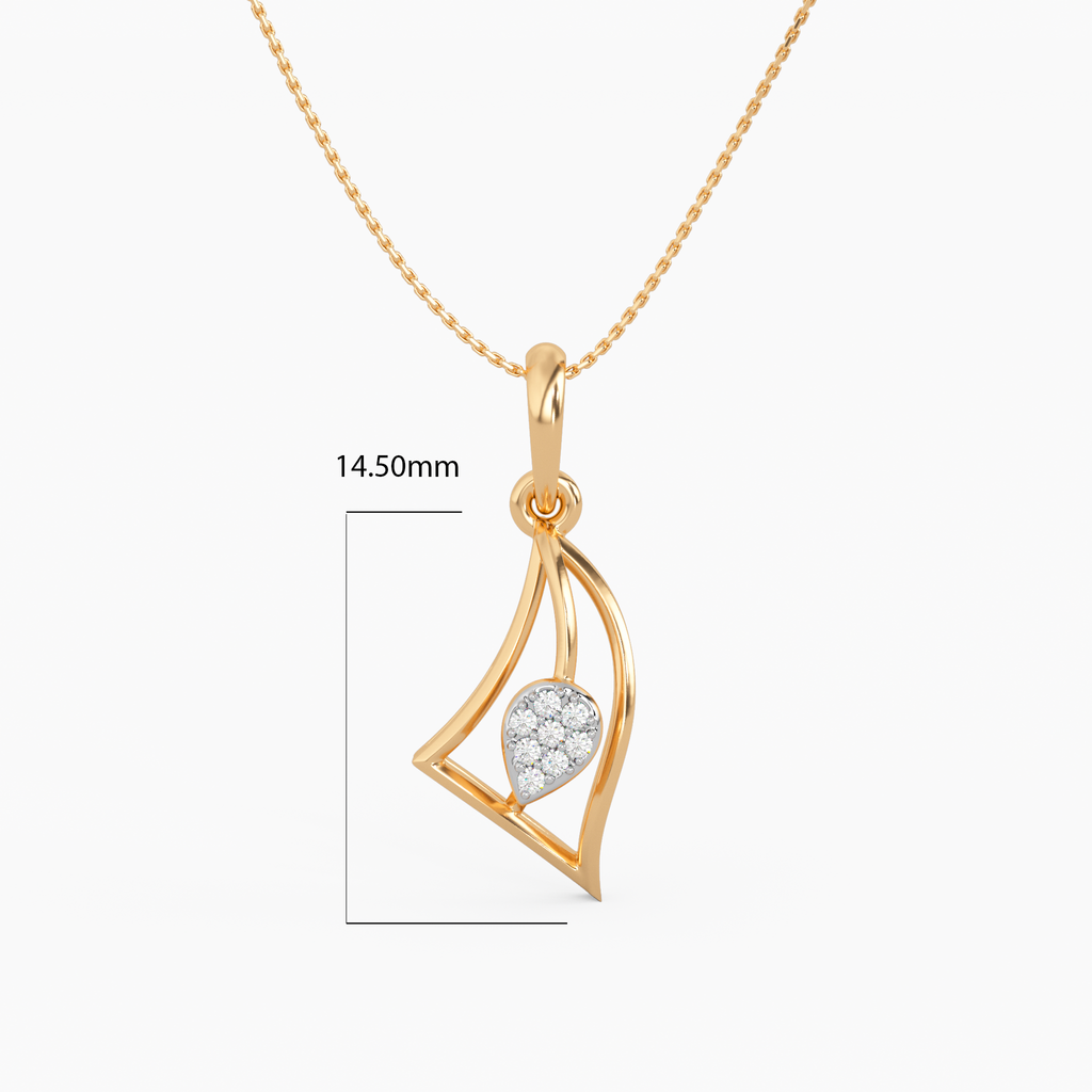 Panache and Poise Gold and Diamond Pendant