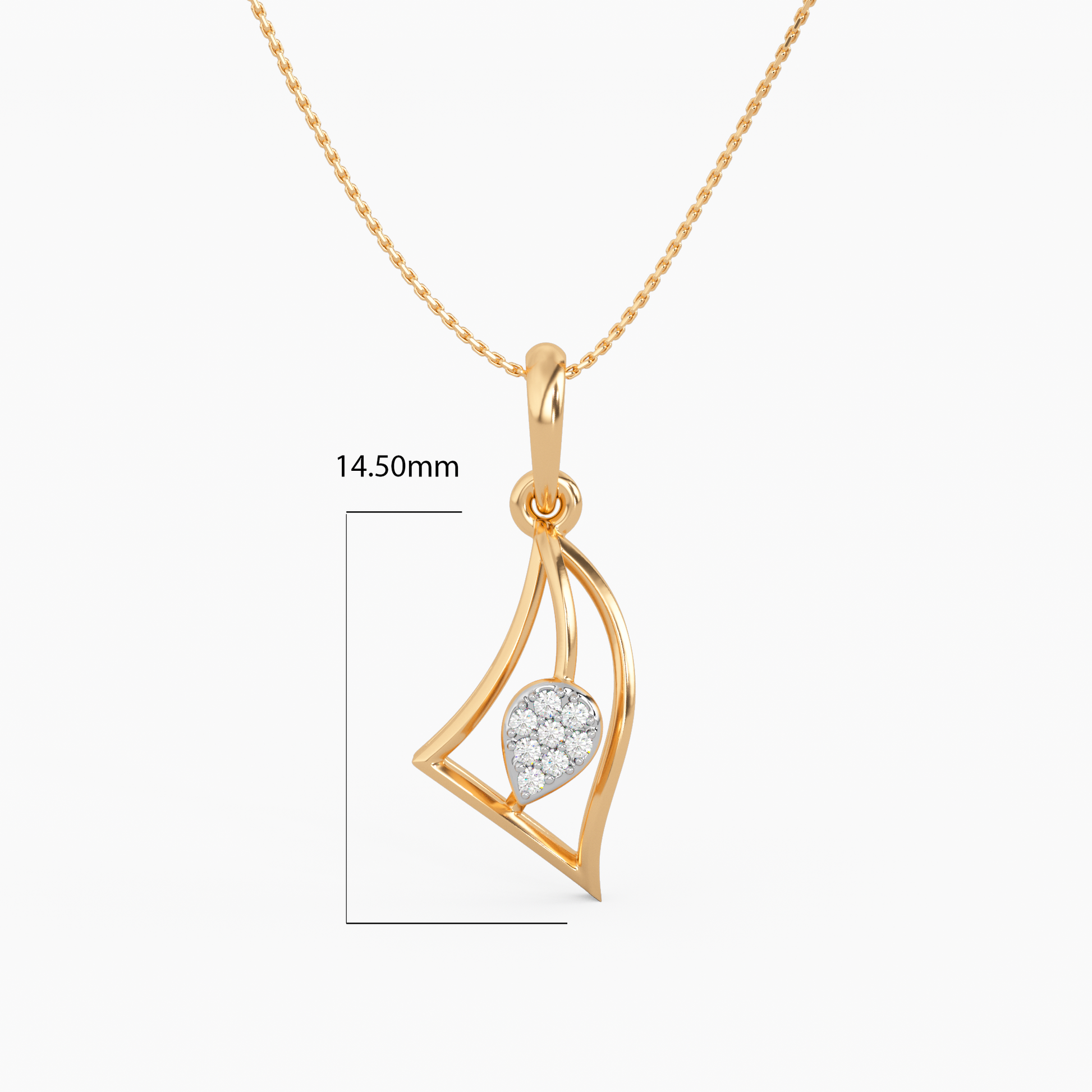 Panache and Poise Gold and Diamond Pendant