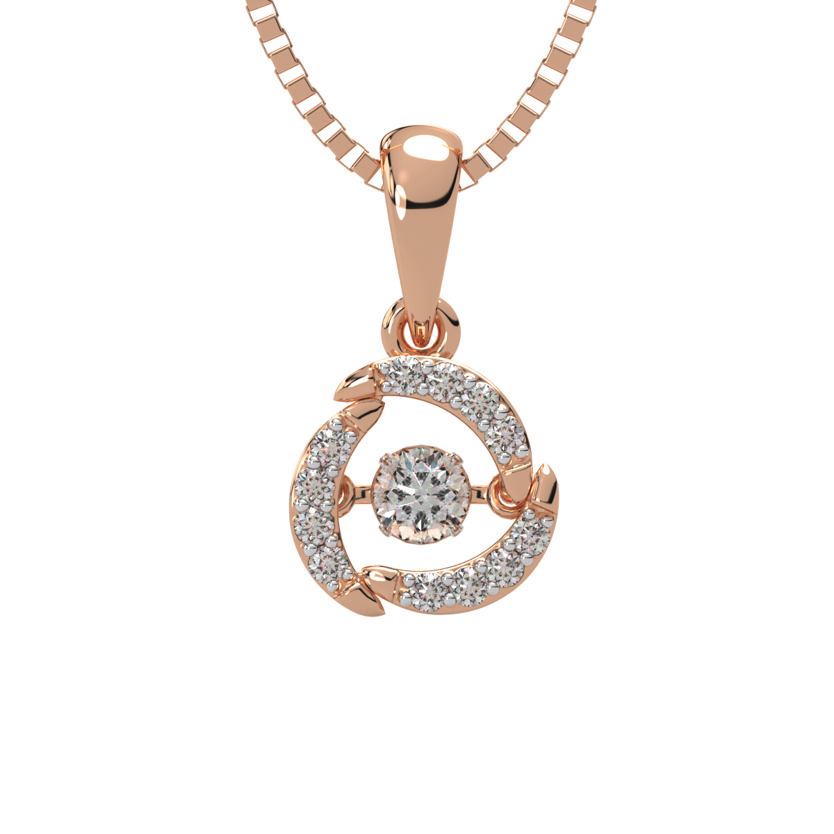 Energy of Elements and Dancing Diamond Pendant