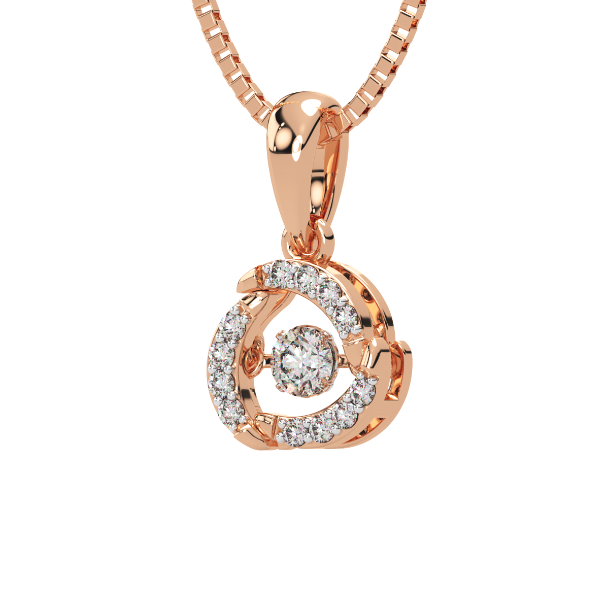 Energy of Elements and Dancing Diamond Pendant