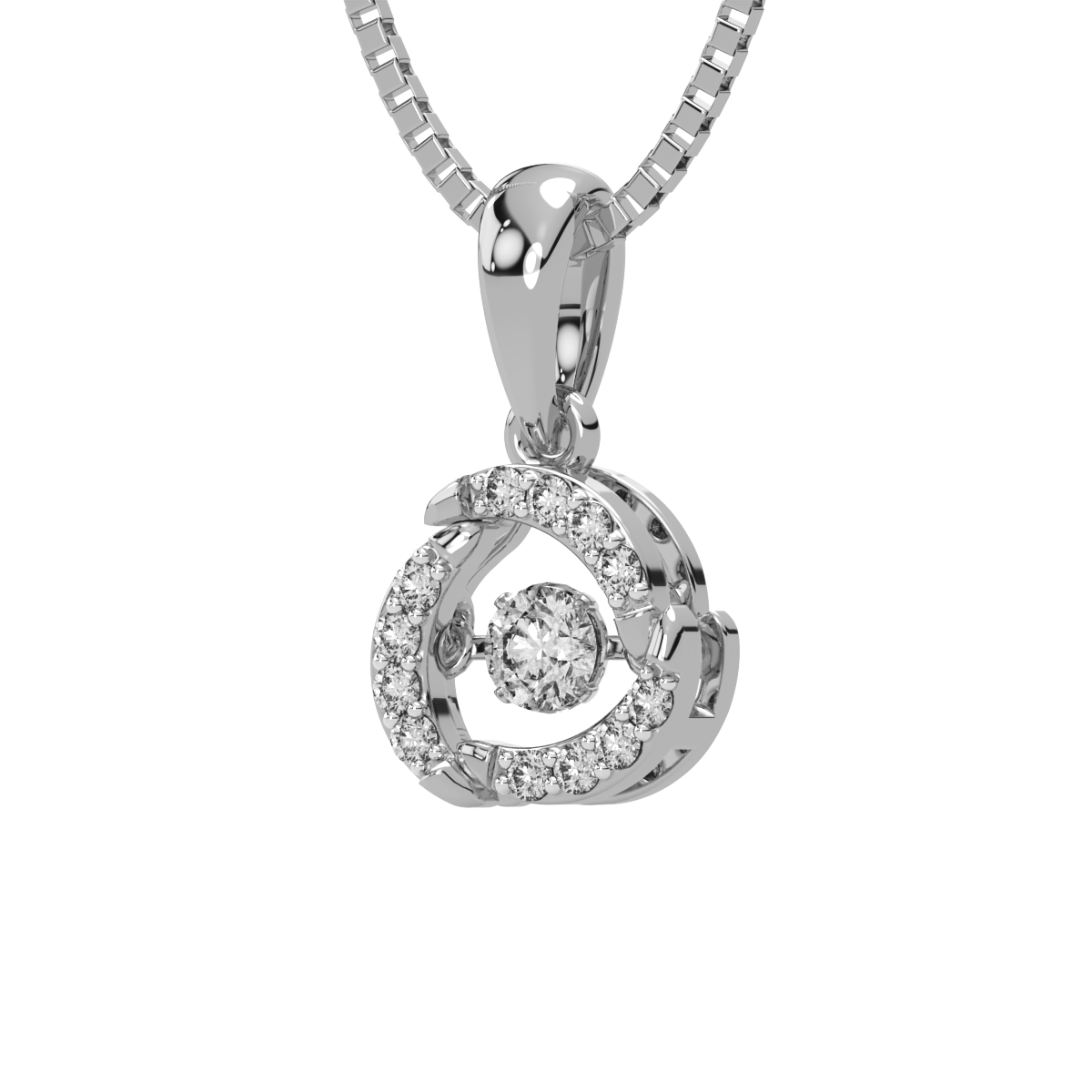 Energy of Elements and Dancing Diamond Pendant
