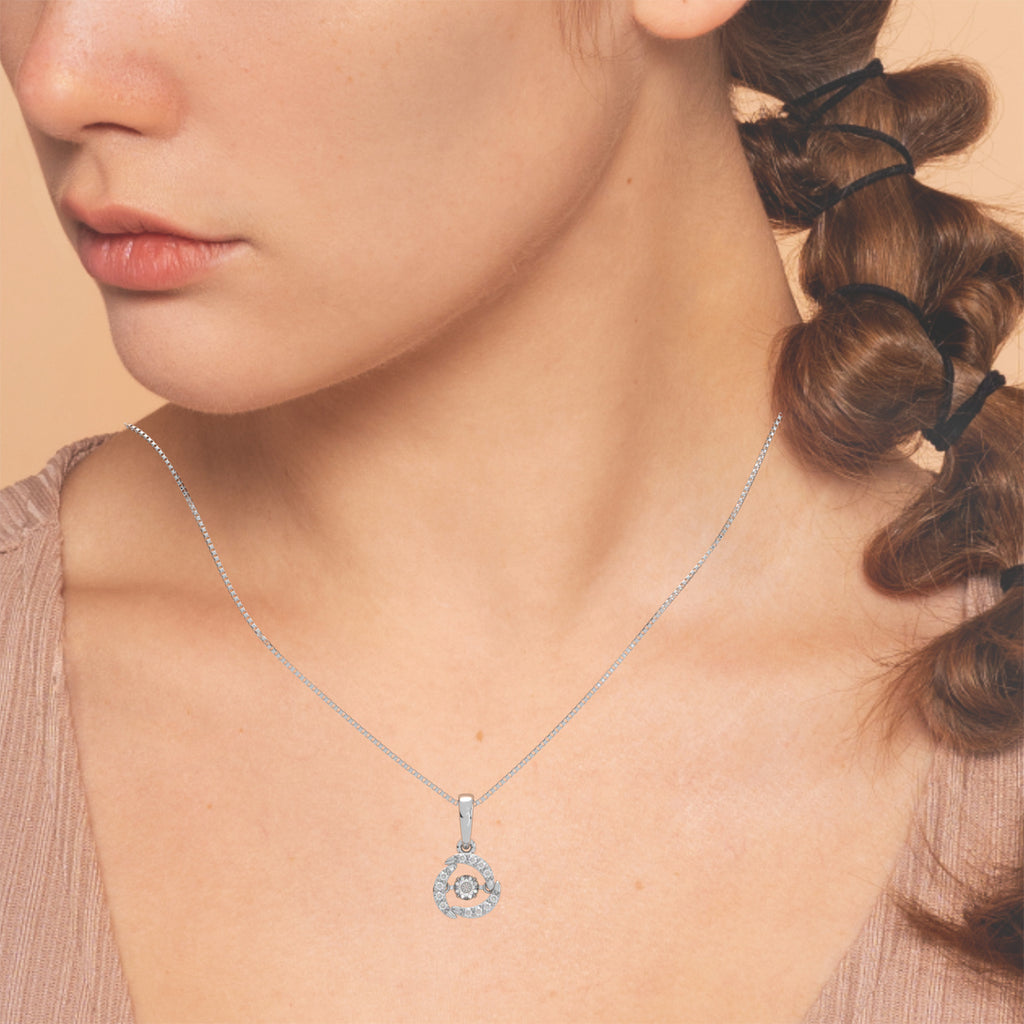 Energy of Elements and Dancing Diamond Pendant