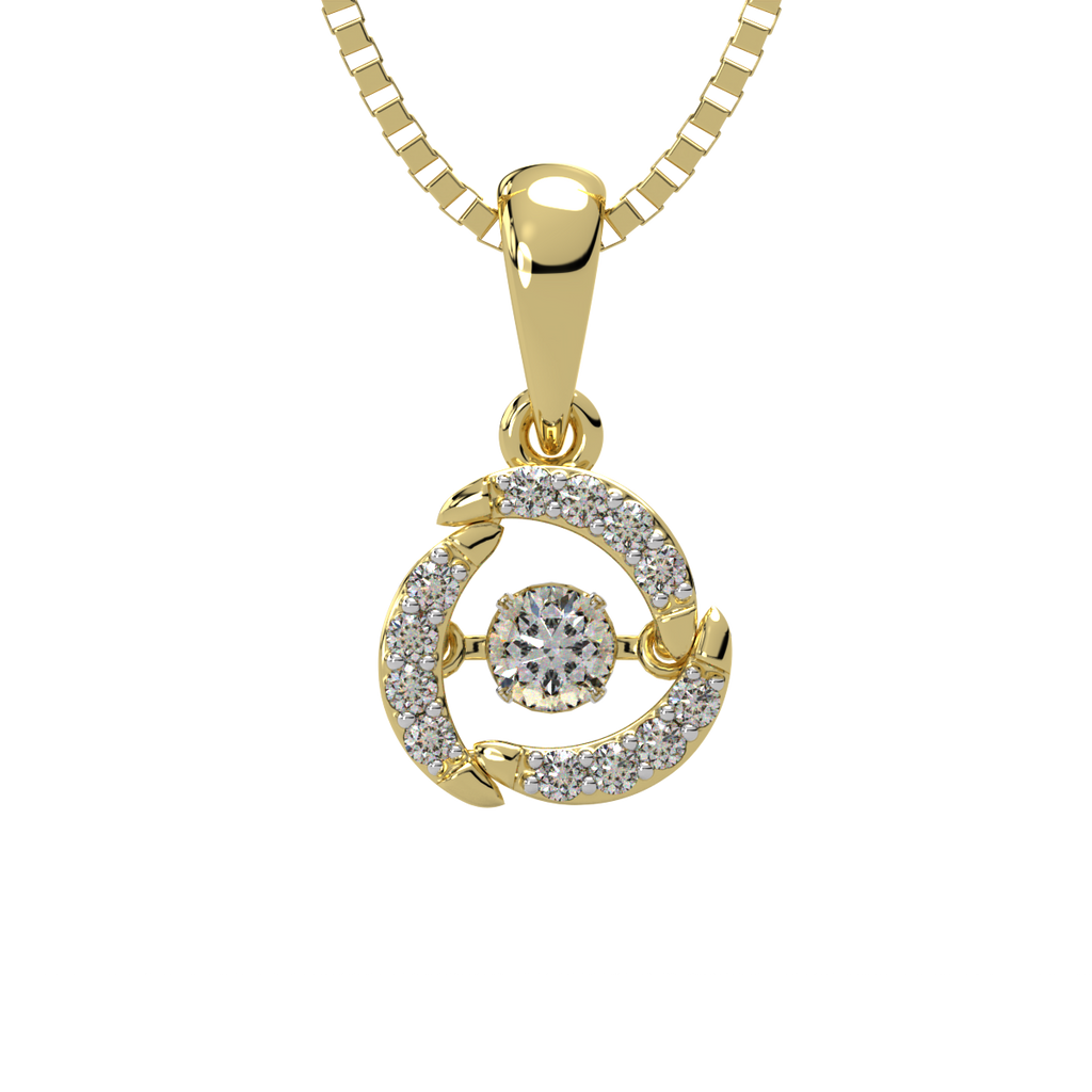 Energy of Elements and Dancing Diamond Pendant