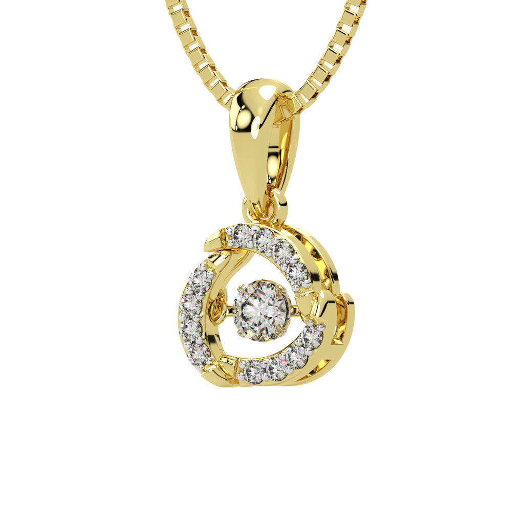 Energy of Elements and Dancing Diamond Pendant