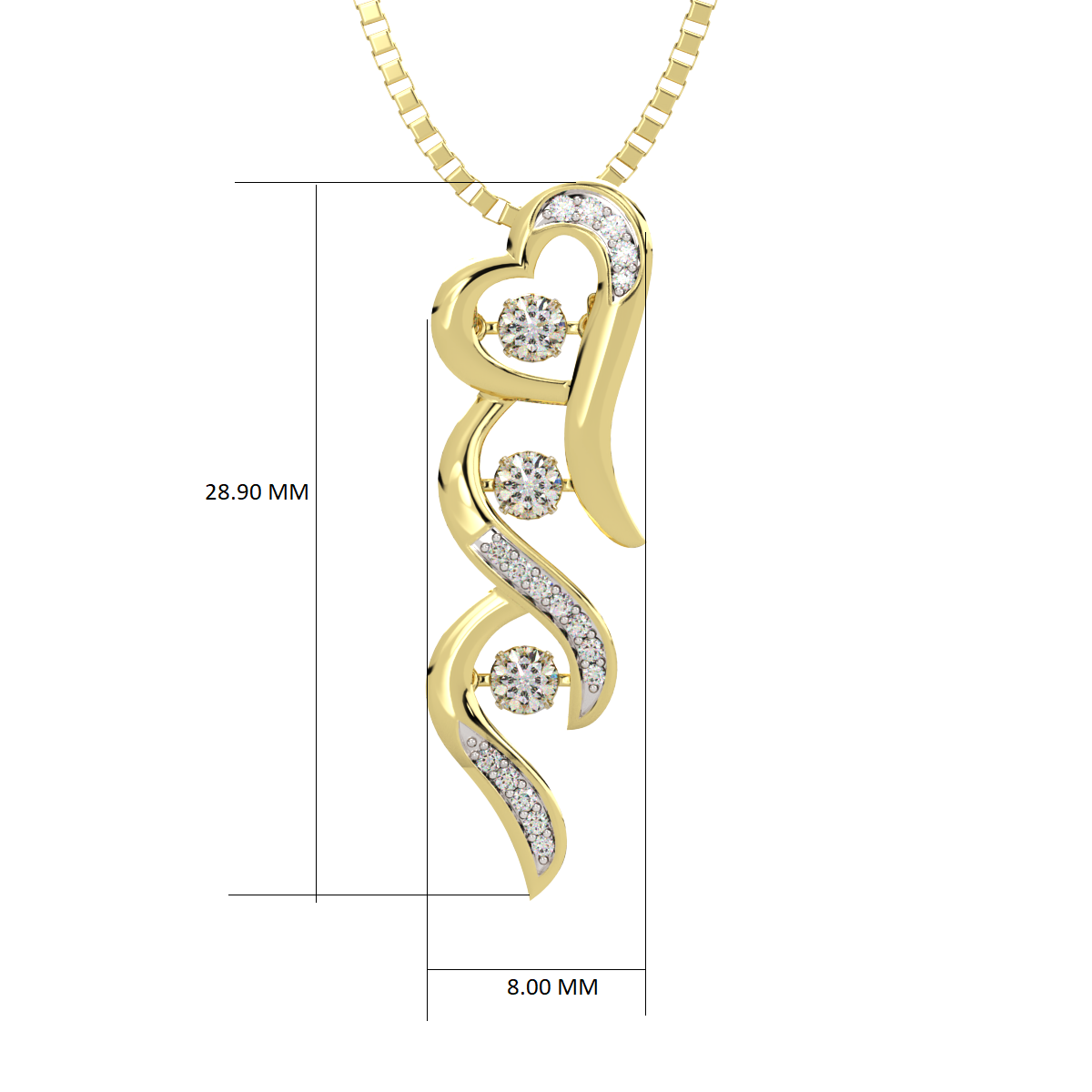 Gypsy Love and Dancing Diamond Pendant