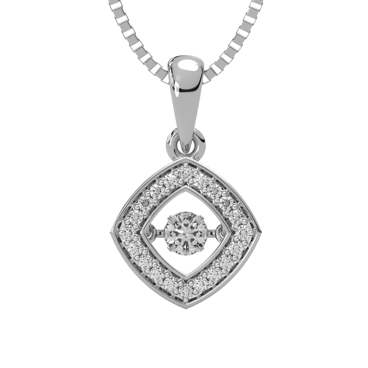 Serenity of Symmetry and Dancing Diamond Pendant