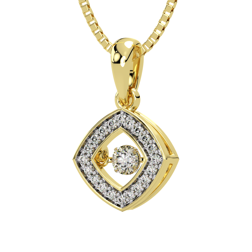 Serenity of Symmetry and Dancing Diamond Pendant