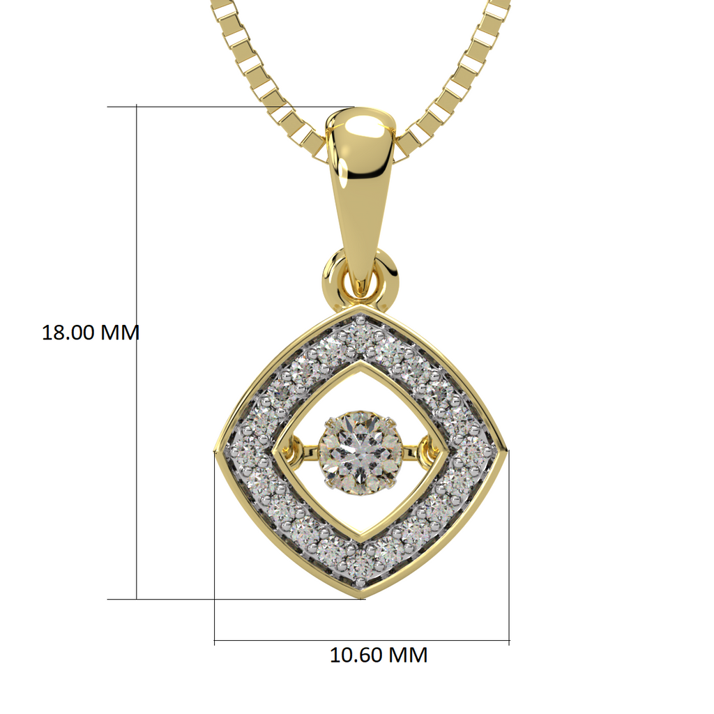 Serenity of Symmetry and Dancing Diamond Pendant