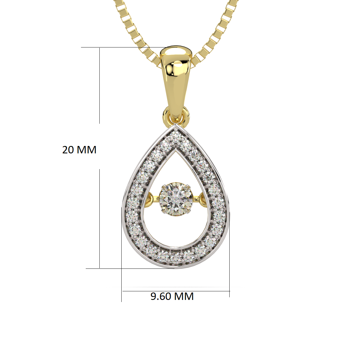 Kaarunaa and Dancing Diamond Pendant