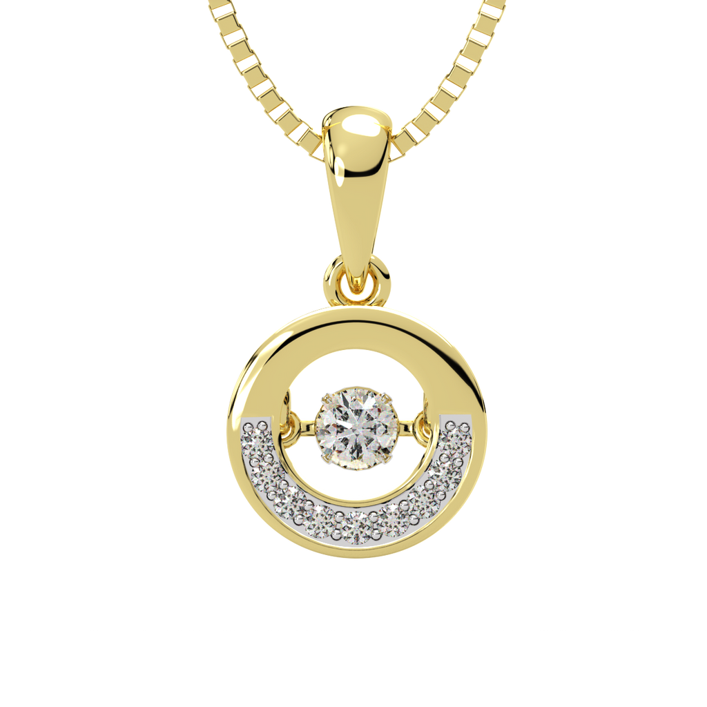 Joy of Glitz and Dancing Diamond Pendant