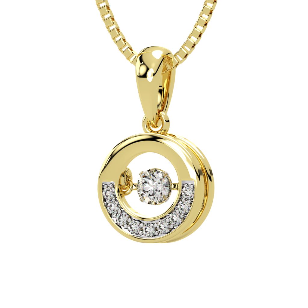 Joy of Glitz and Dancing Diamond Pendant