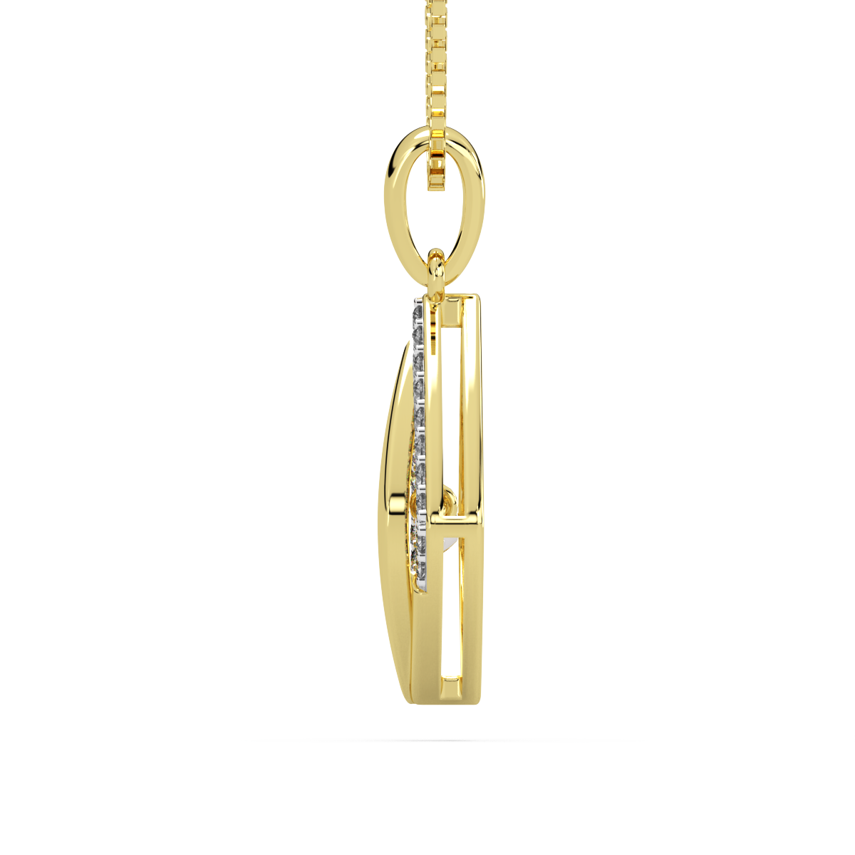 Dimensional Duet and Dancing Diamond Pendant