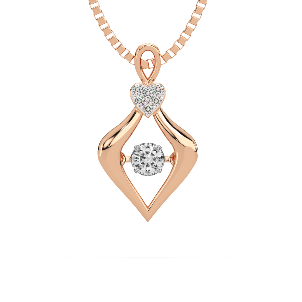 Reincarnation of Retro and Dancing Diamond Pendant