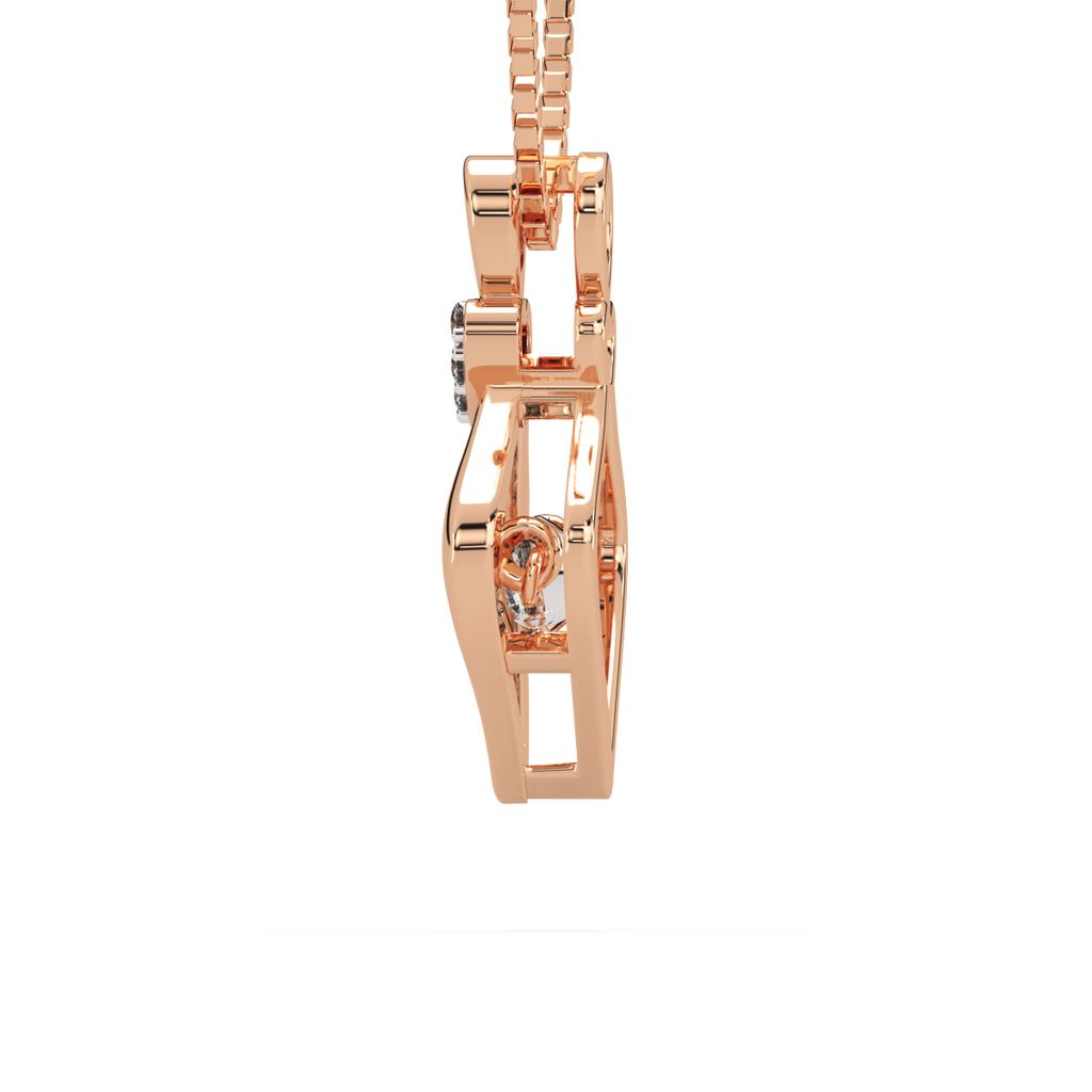 Reincarnation of Retro and Dancing Diamond Pendant