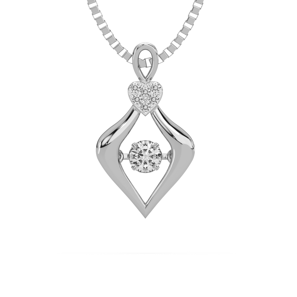 Reincarnation of Retro and Dancing Diamond Pendant