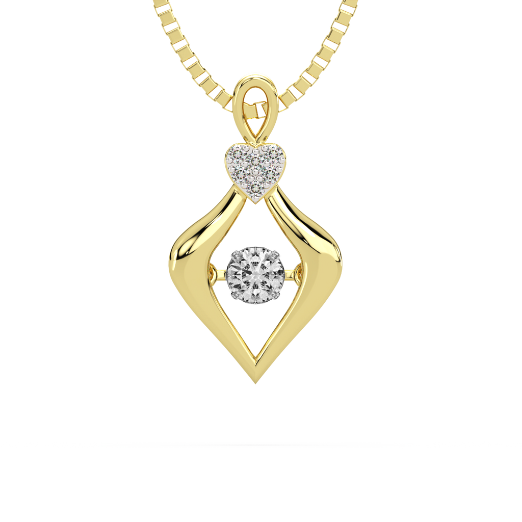 Reincarnation of Retro and Dancing Diamond Pendant