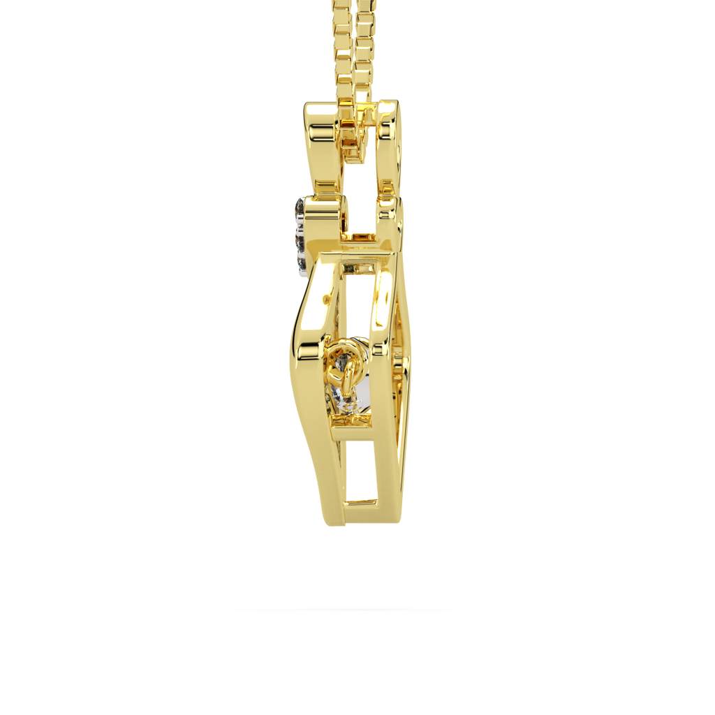 Reincarnation of Retro and Dancing Diamond Pendant