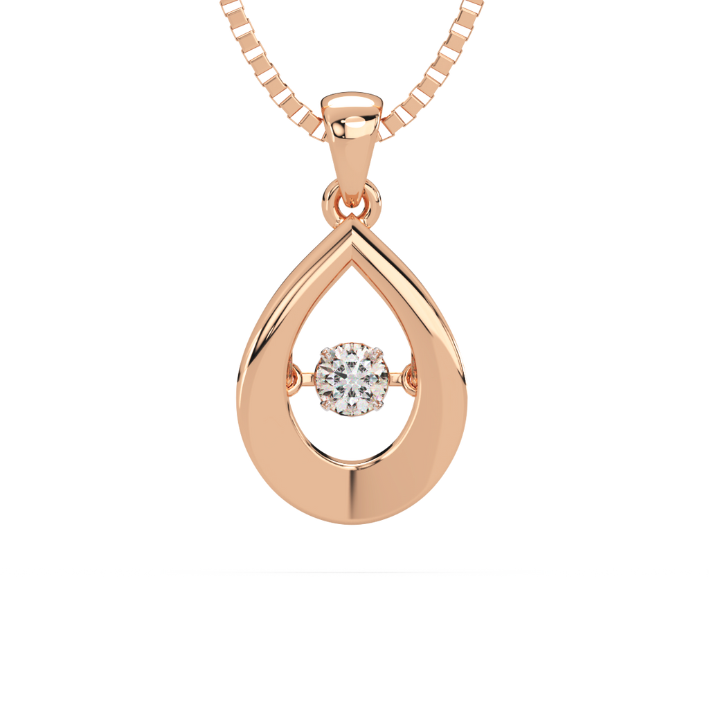 Rustic Rain and Dancing Diamond Pendant