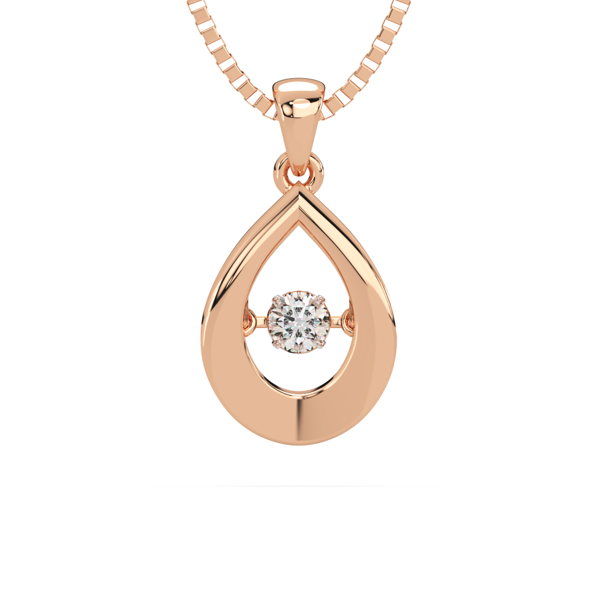 Rustic Rain and Dancing Diamond Pendant