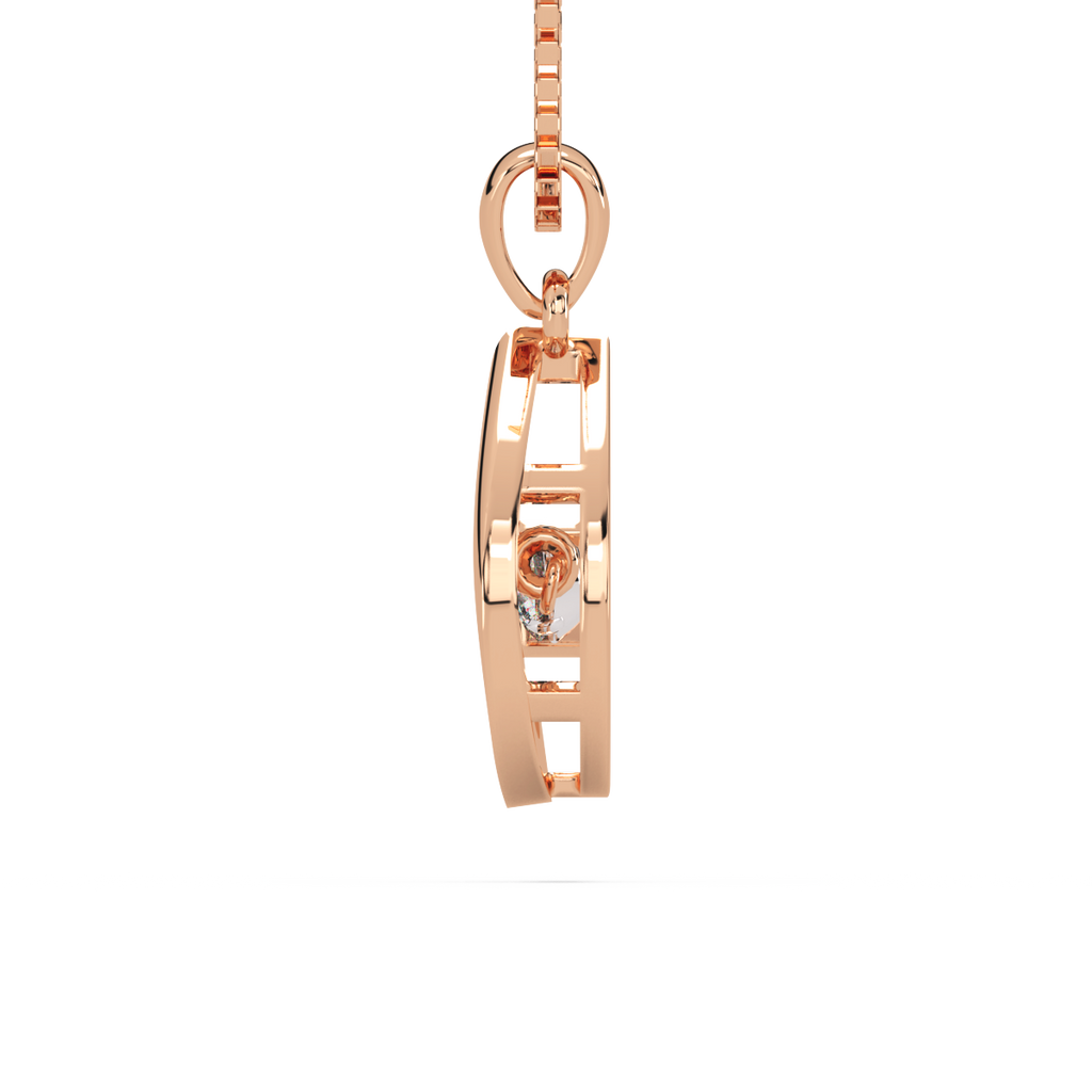 Rustic Rain and Dancing Diamond Pendant