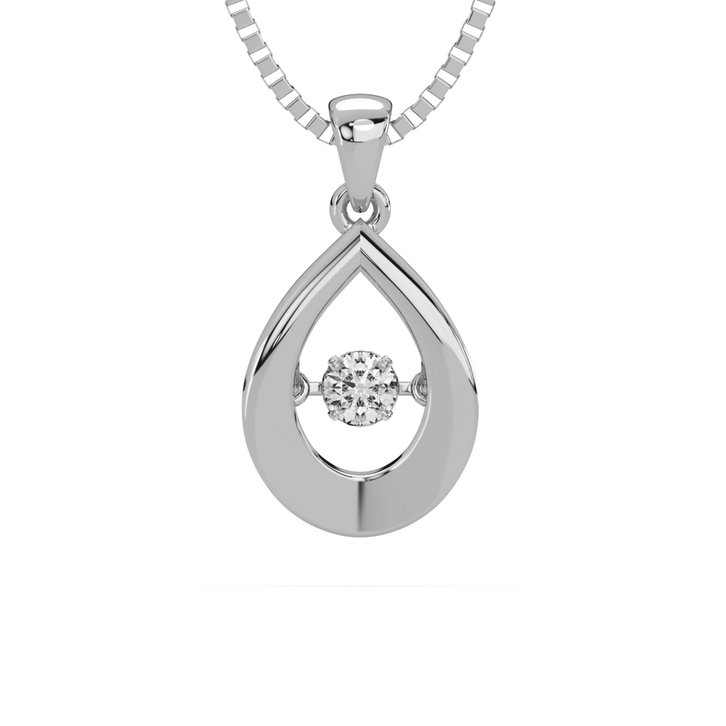 Rustic Rain and Dancing Diamond Pendant