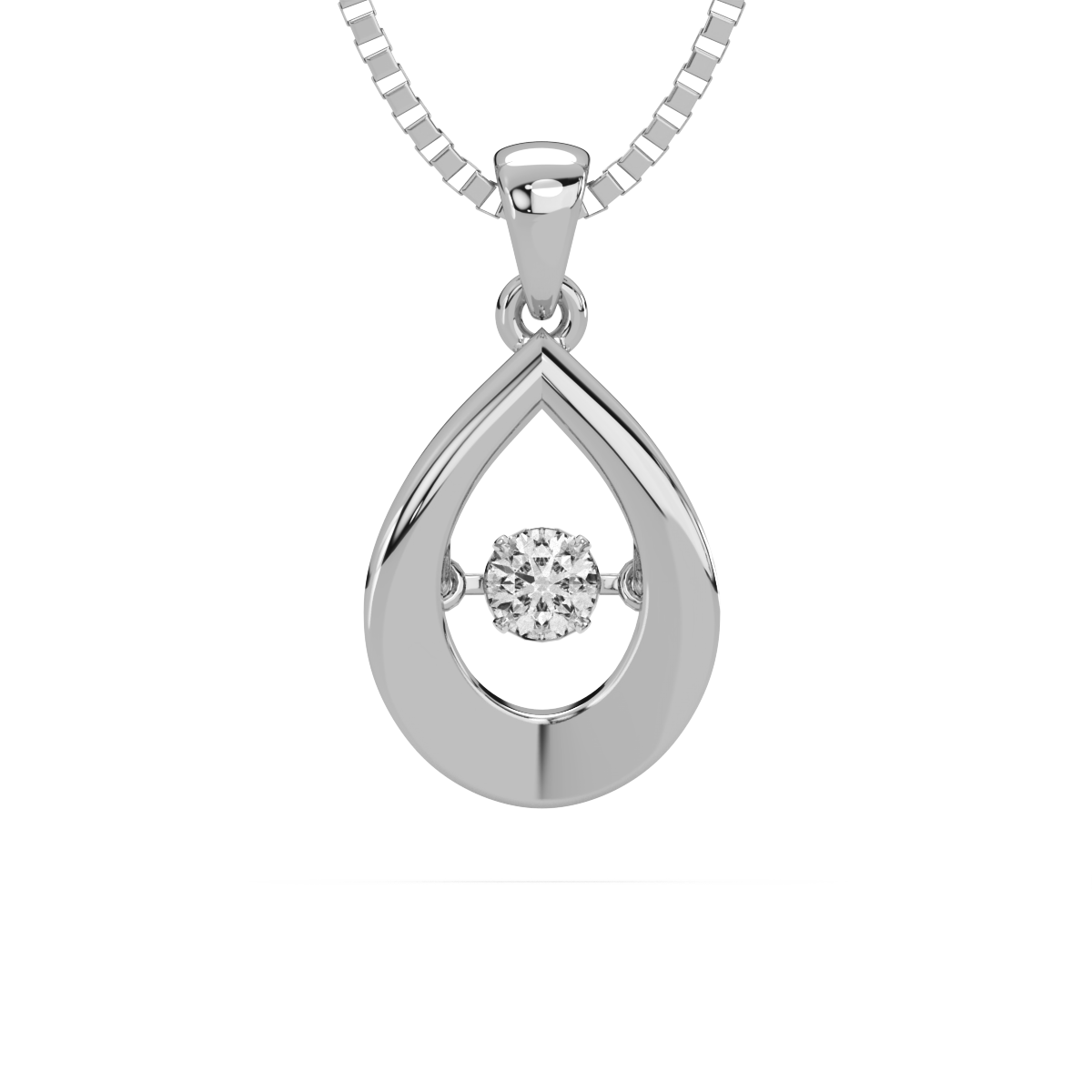 Rustic Rain and Dancing Diamond Pendant