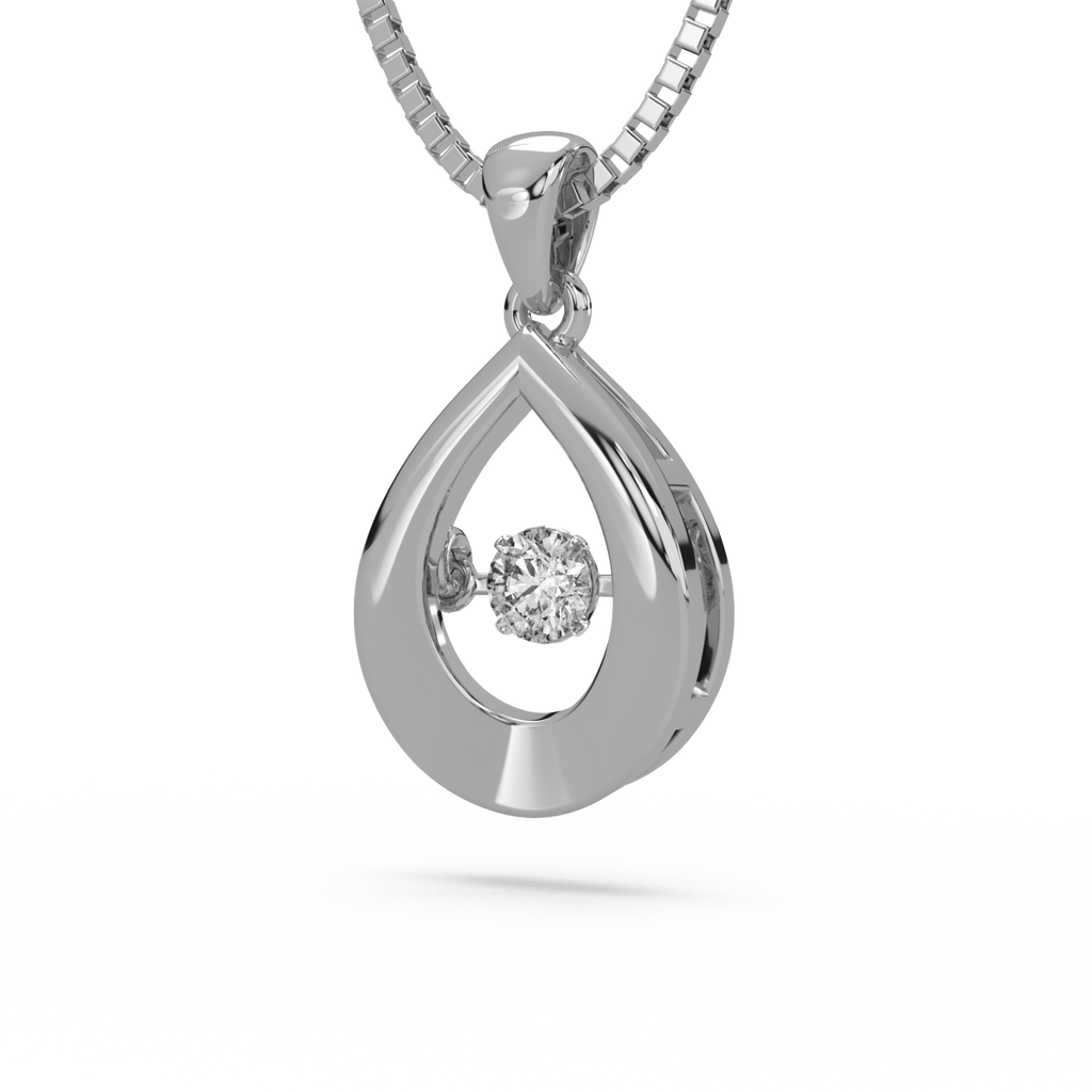 Rustic Rain and Dancing Diamond Pendant