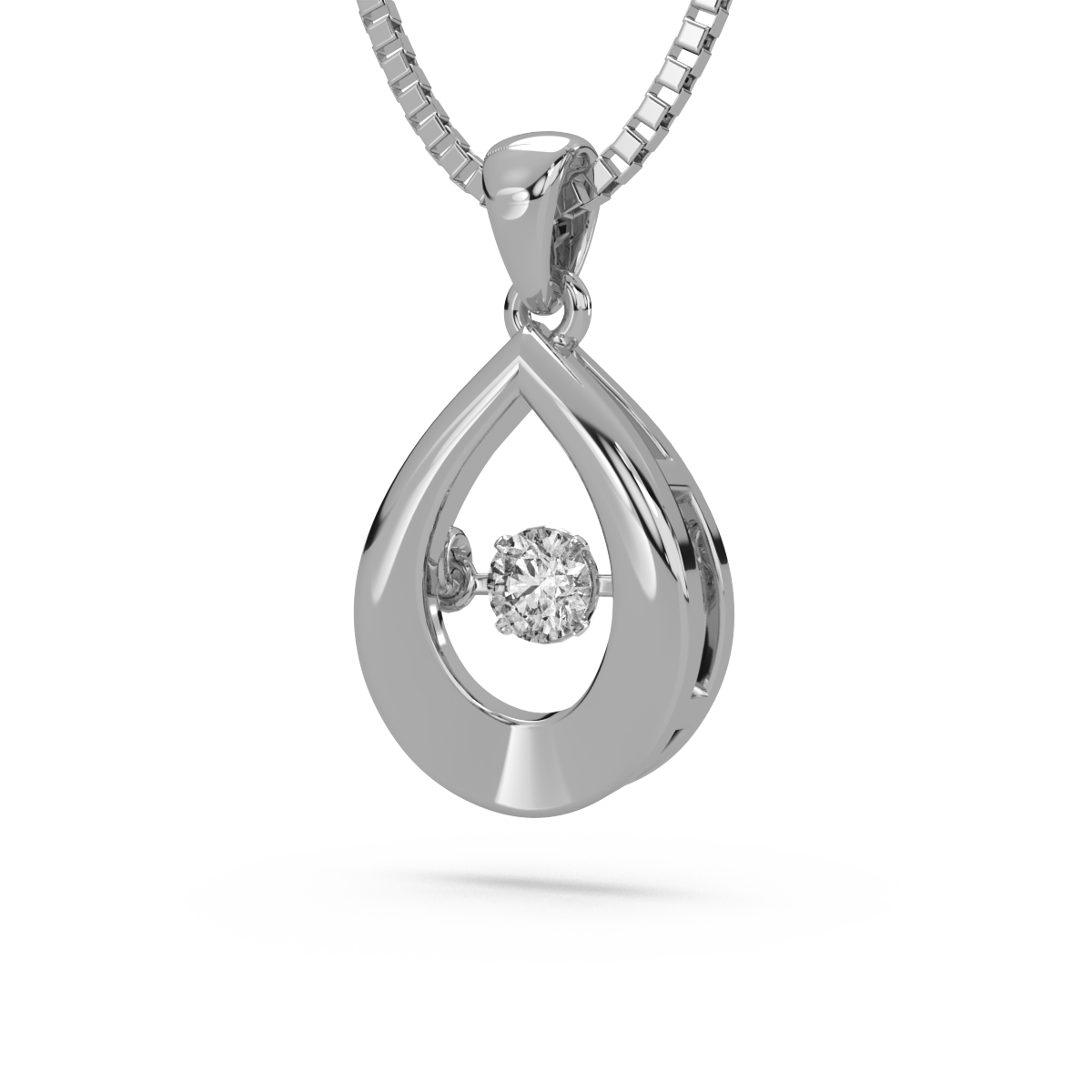 Rustic Rain and Dancing Diamond Pendant