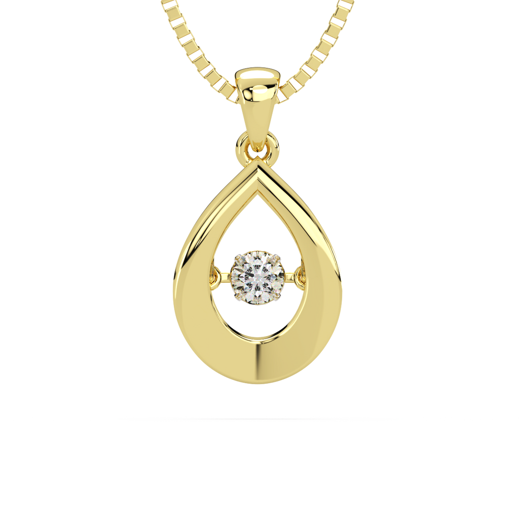 Rustic Rain and Dancing Diamond Pendant