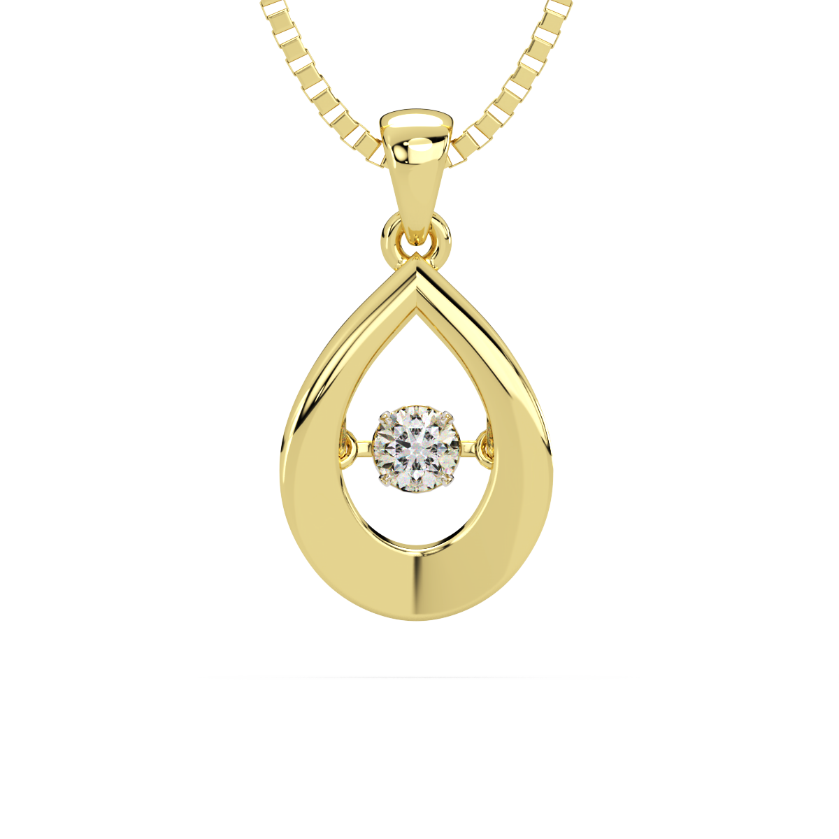 Rustic Rain and Dancing Diamond Pendant