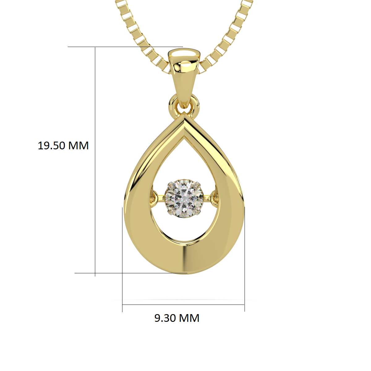 Rustic Rain and Dancing Diamond Pendant