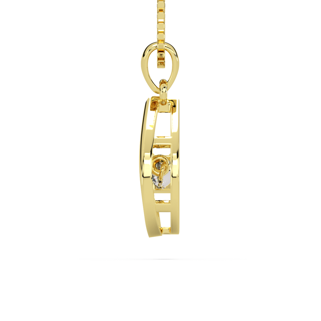 Rustic Rain and Dancing Diamond Pendant